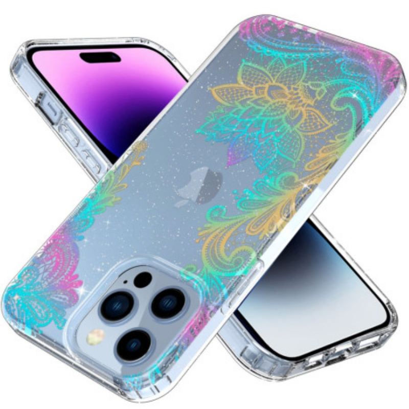 Capa Para iPhone 14 Pro Max Flores Sem Costura