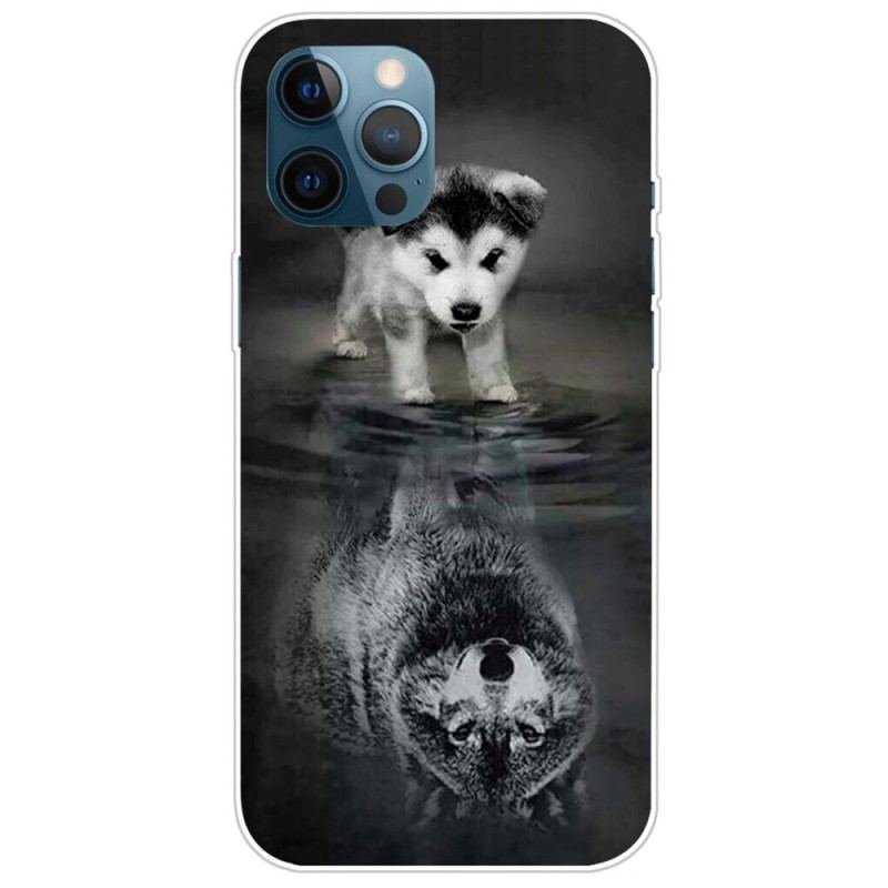 Capa Para iPhone 14 Pro Max Lobo Declinação