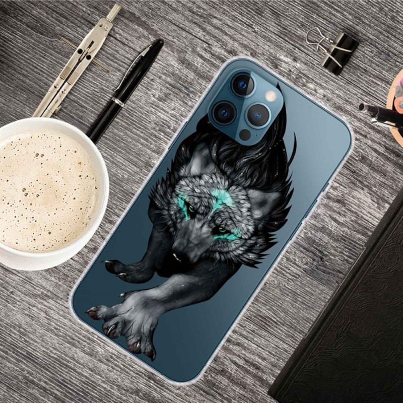 Capa Para iPhone 14 Pro Max Lobo Declinação