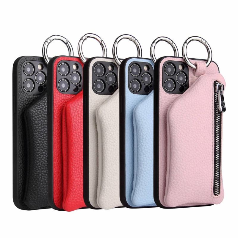 Capa Para iPhone 14 Pro Max Porta Moedas E Cordão