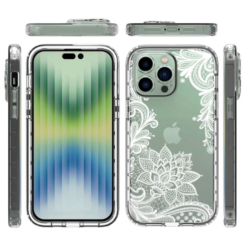 Capa Para iPhone 14 Pro Max Renda Reforçada