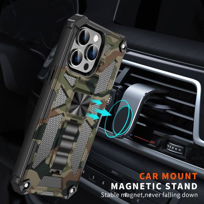 Capa Para iPhone 14 Pro Max Suporte Removível De Camuflagem