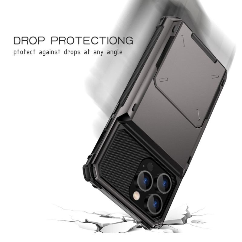 Capa Para iPhone 14 Pro Max Titular De Cartão Estilo Flip