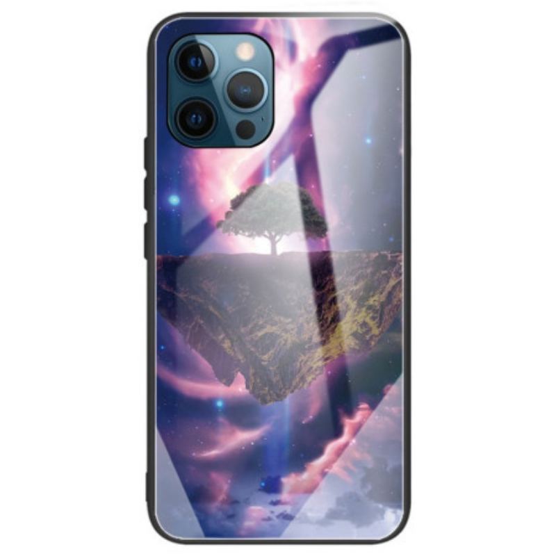 Capa Para iPhone 14 Pro Max Vidro Temperado Árvore Astral