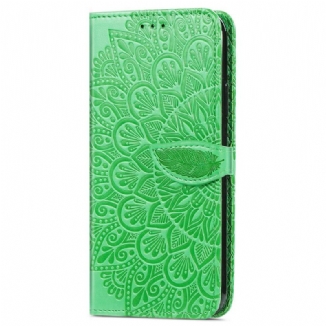 Capa Folio Para iPhone 15 Pro Folha Tribal