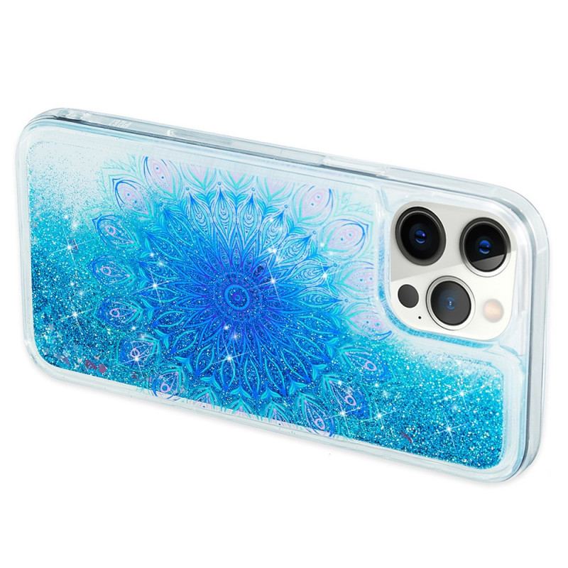 Capa Para iPhone 15 Pro Brilho Mandala