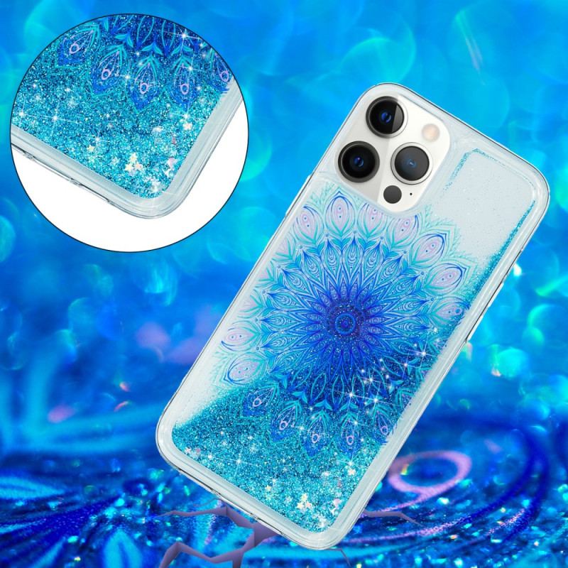 Capa Para iPhone 15 Pro Brilho Mandala