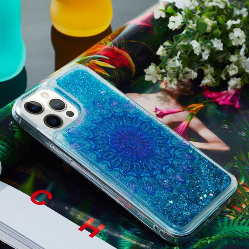 Capa Para iPhone 15 Pro Brilho Mandala