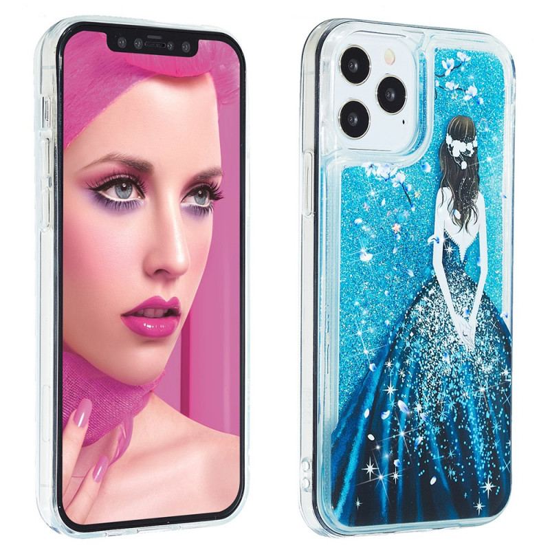 Capa Para iPhone 15 Pro Lantejoulas Da Moda