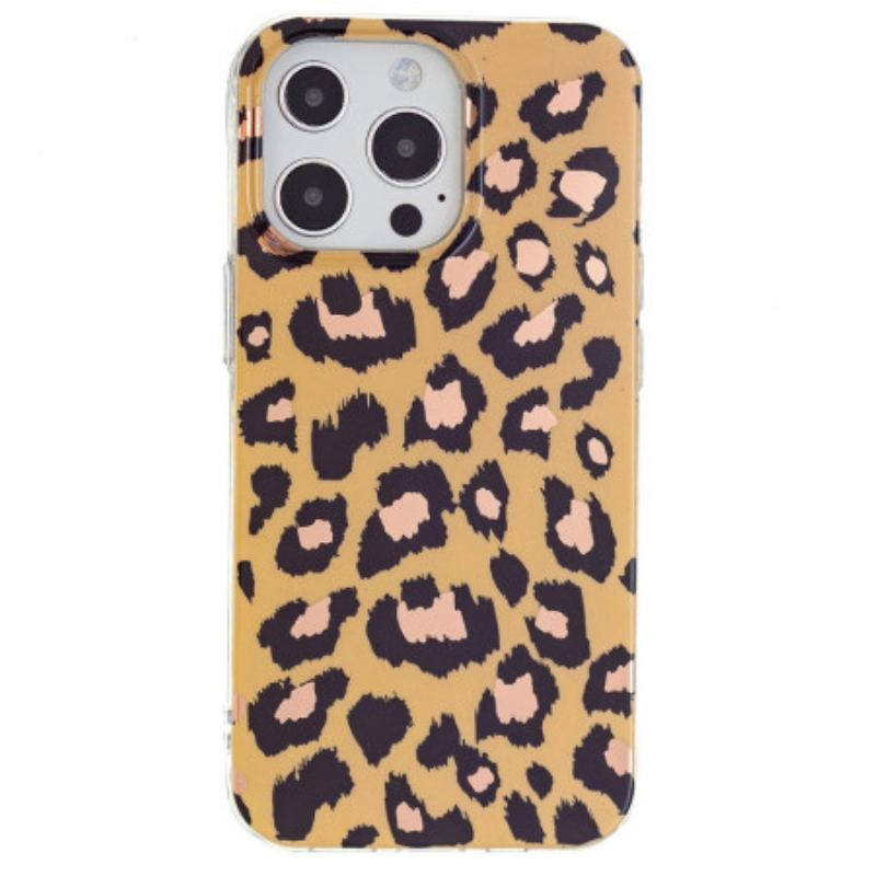 Capa Para iPhone 15 Pro Padrão Leopardo