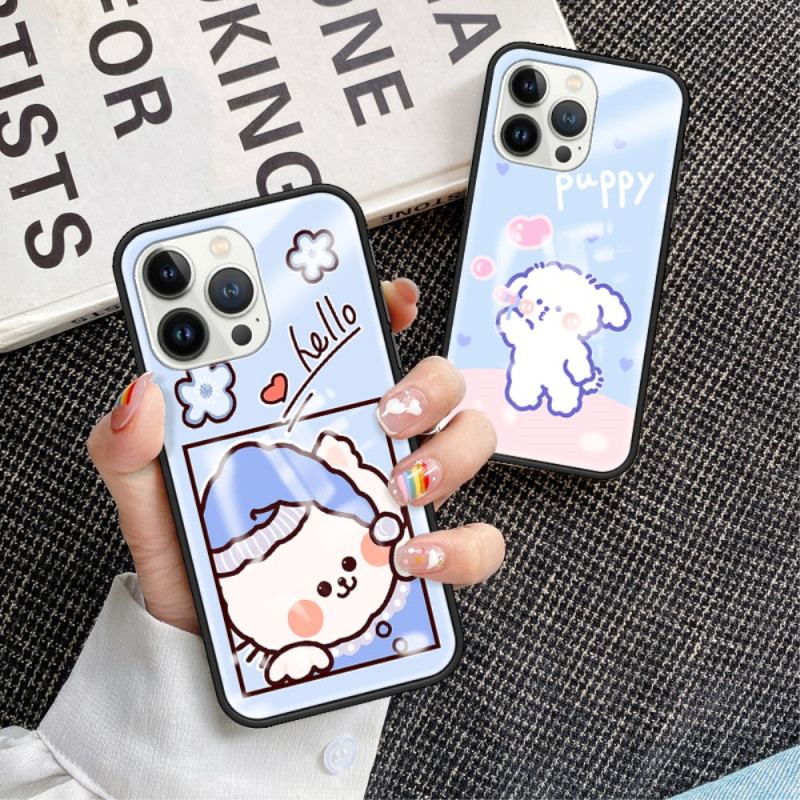 Capa Para iPhone 15 Pro Vidro Temperado Bubble Dog