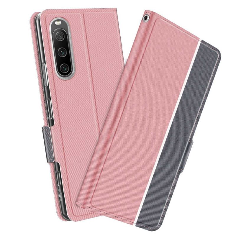 Capa De Celular Para Sony Xperia 10 IV Flip Bicolor Baiyu