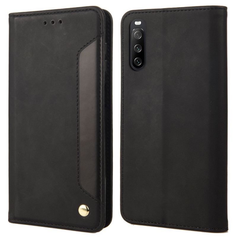 Capa De Celular Para Sony Xperia 10 IV Flip Dois Tons