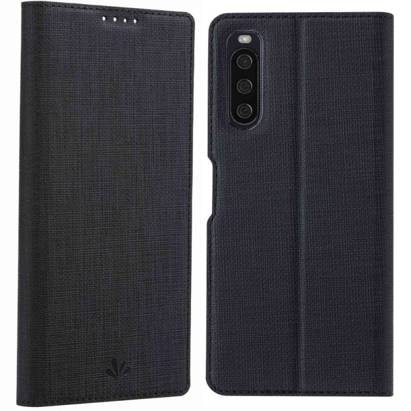 Capa De Celular Para Sony Xperia 10 IV Flip Vili Textura De Tecido