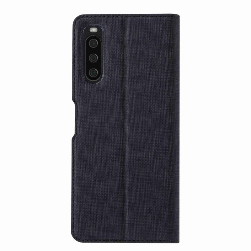 Capa De Celular Para Sony Xperia 10 IV Flip Vili Textura De Tecido