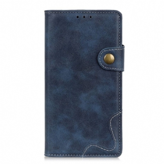 Capa De Couro Para Sony Xperia 10 IV Desenho De Costura