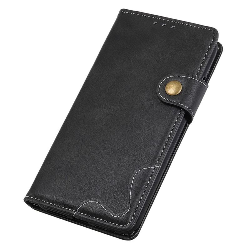 Capa De Couro Para Sony Xperia 10 IV Desenho De Costura