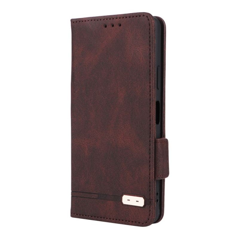 Capa De Couro Para Sony Xperia 10 IV Elegância Sutil