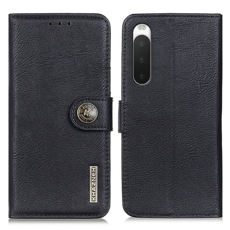 Capa De Couro Para Sony Xperia 10 IV Imitação De Couro Khazneh