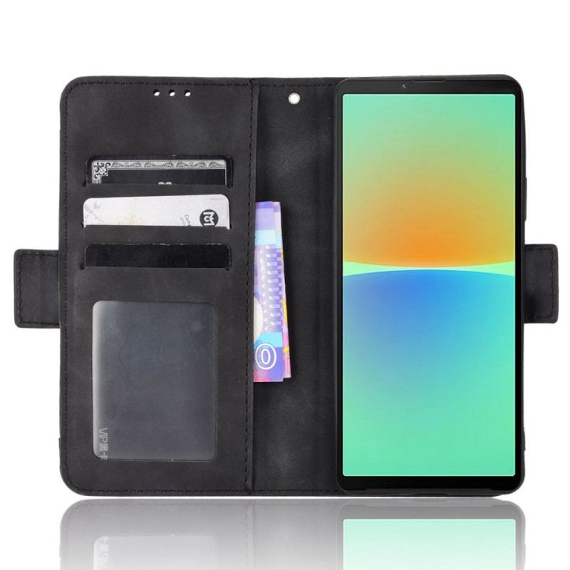 Capa De Couro Para Sony Xperia 10 IV Multi-card Premier Class