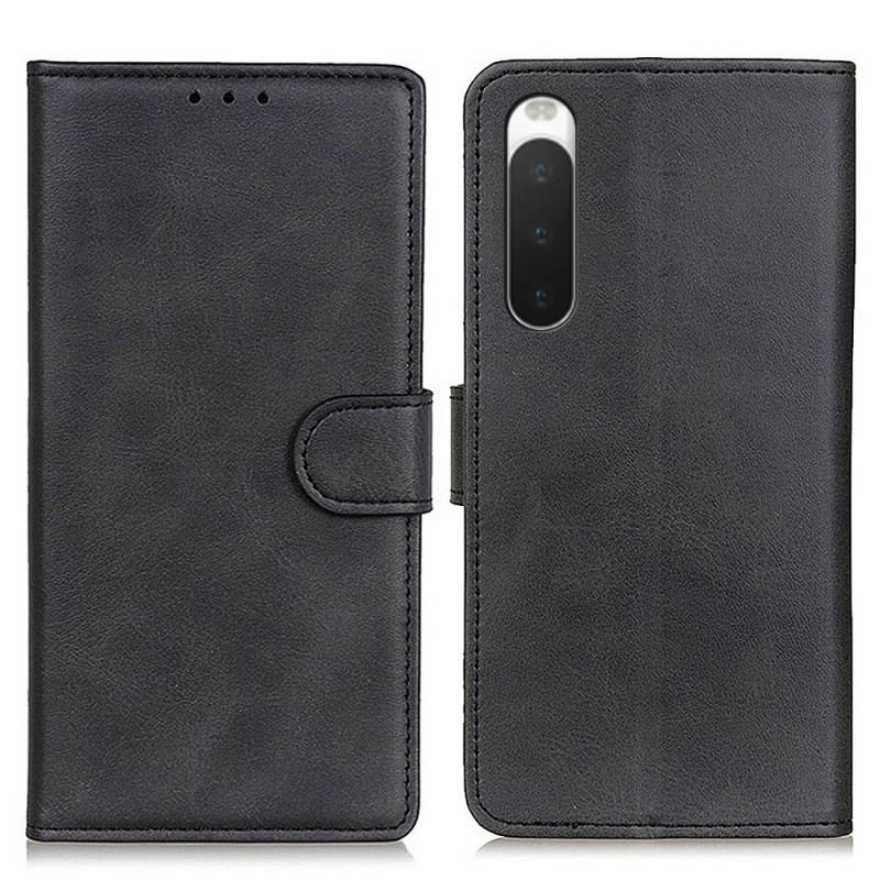 Capa De Couro Para Sony Xperia 10 IV Couro Sintético Fosco