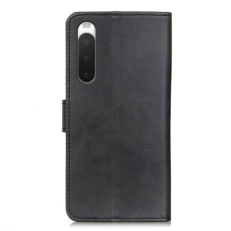 Capa De Couro Para Sony Xperia 10 IV Couro Sintético Fosco