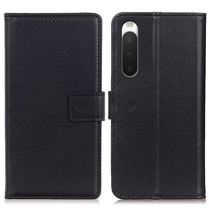 Capa De Couro Para Sony Xperia 10 IV Couro Sintético Liso