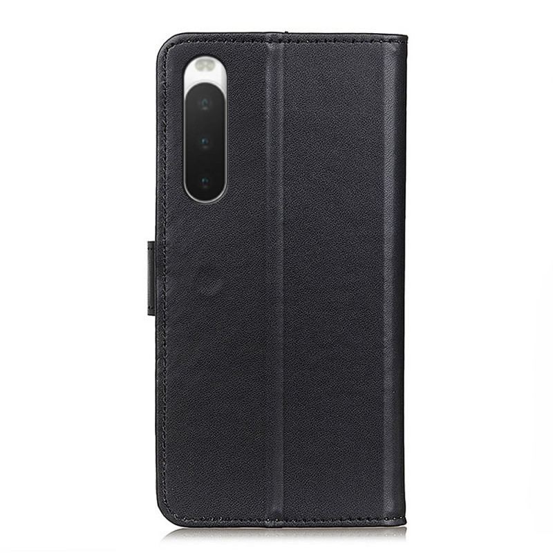 Capa De Couro Para Sony Xperia 10 IV Couro Sintético Liso