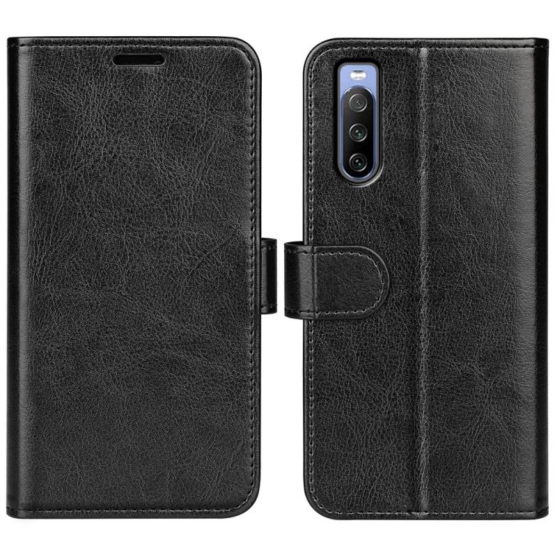 Capa Em Pele Para Sony Xperia 10 IV Couro Falso Vintage