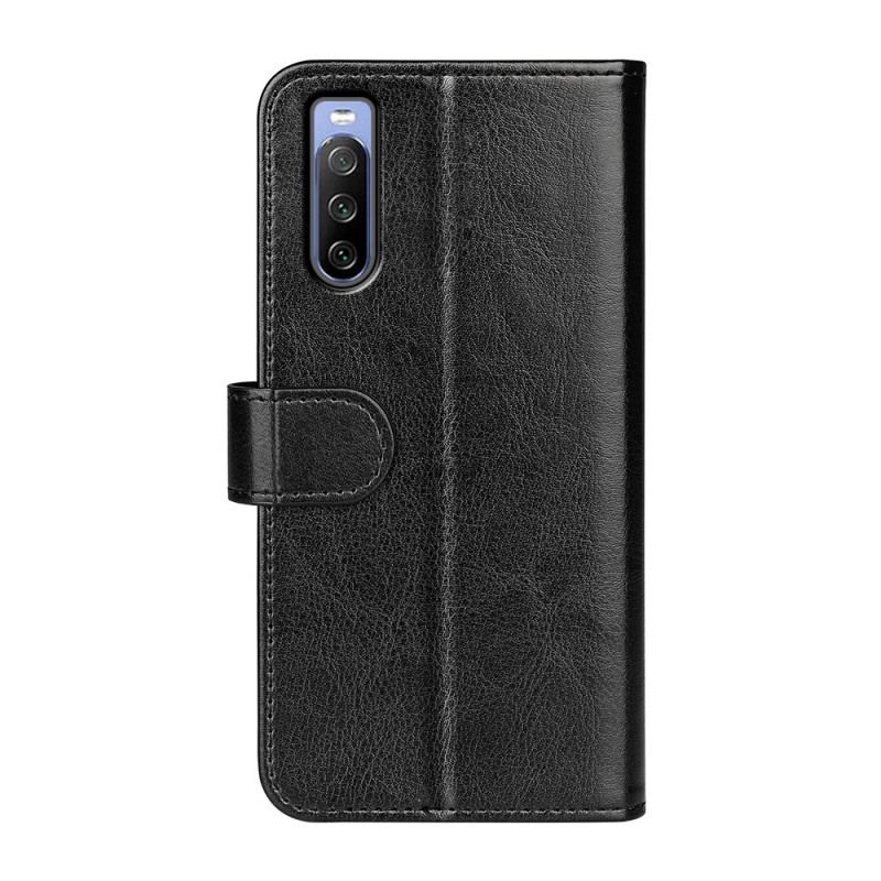 Capa Em Pele Para Sony Xperia 10 IV Couro Falso Vintage