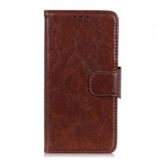 Capa Em Pele Para Sony Xperia 10 IV Couro Napa Rachado