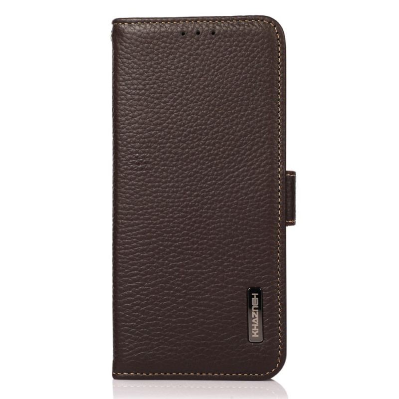 Capa Flip Para Sony Xperia 10 IV Couro De Lichia Khazneh Rfid