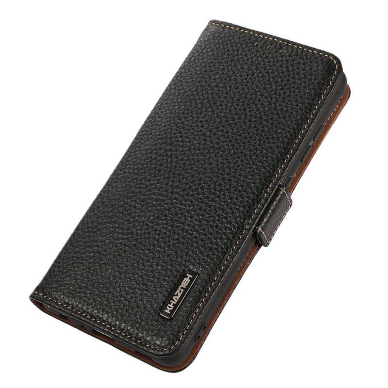 Capa Flip Para Sony Xperia 10 IV Couro De Lichia Khazneh Rfid