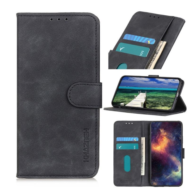 Capa Flip Para Sony Xperia 10 IV Efeito Couro Vintage Khazneh