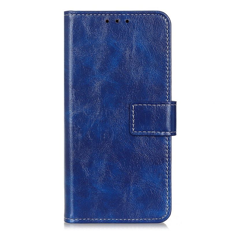 Capa Flip Para Sony Xperia 10 IV Envernizado Com Costuras