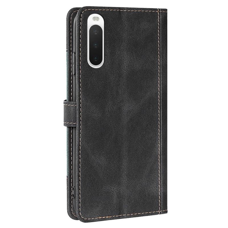 Capa Flip Para Sony Xperia 10 IV Floral Bicolor