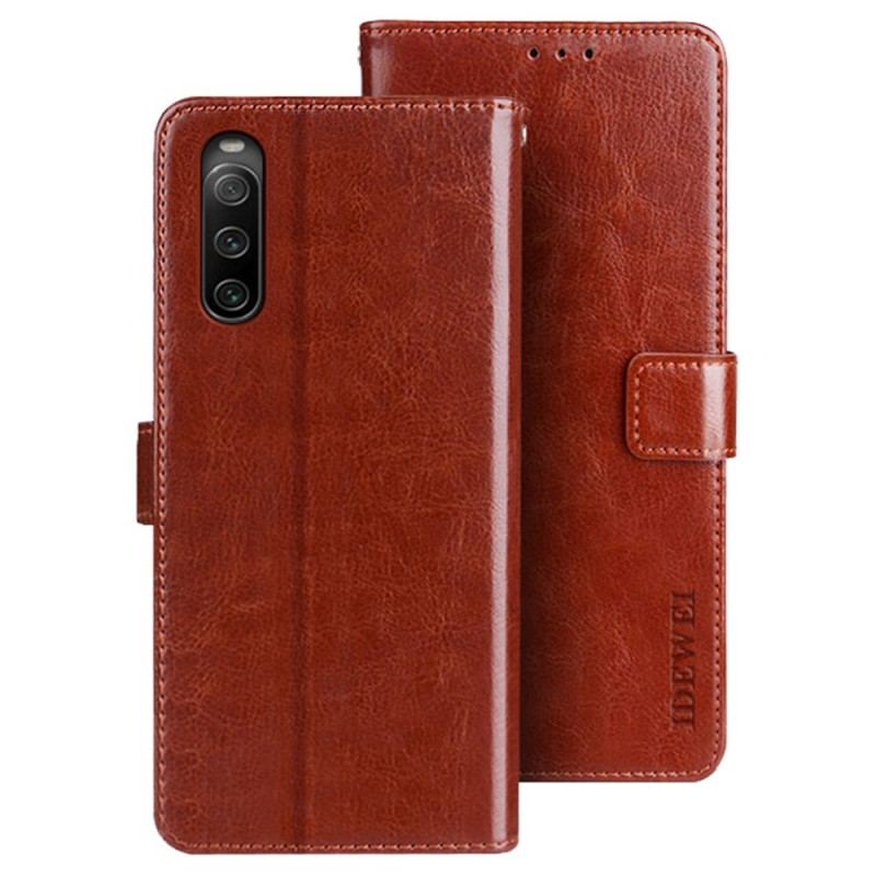 Capa Flip Para Sony Xperia 10 IV Imitação De Couro Idewei