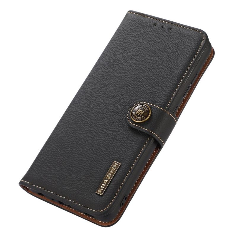 Capa Flip Para Sony Xperia 10 IV Khazneh Rfid Couro Genuíno