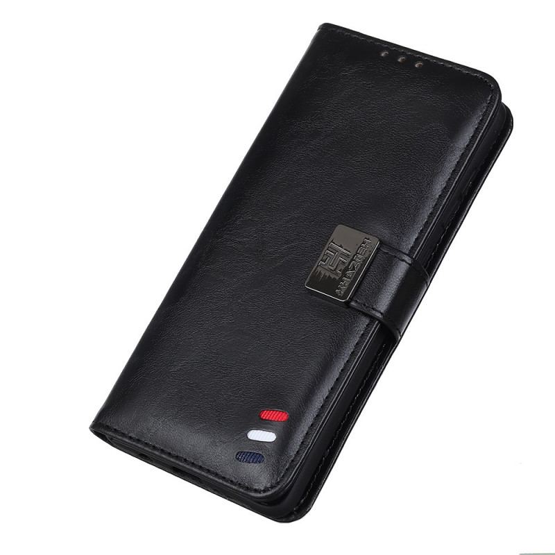 Capa Folio Para Sony Xperia 10 IV Fecho Prata Tricolor