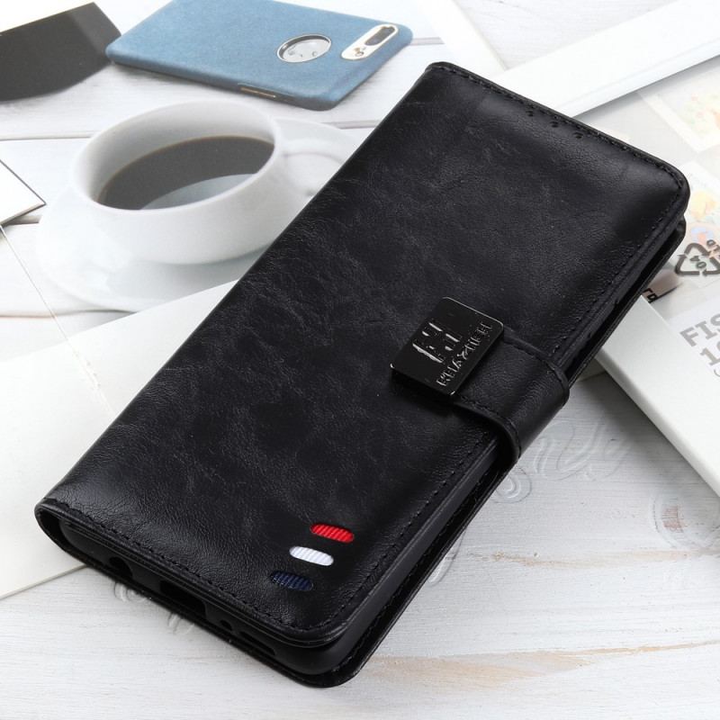 Capa Folio Para Sony Xperia 10 IV Fecho Prata Tricolor