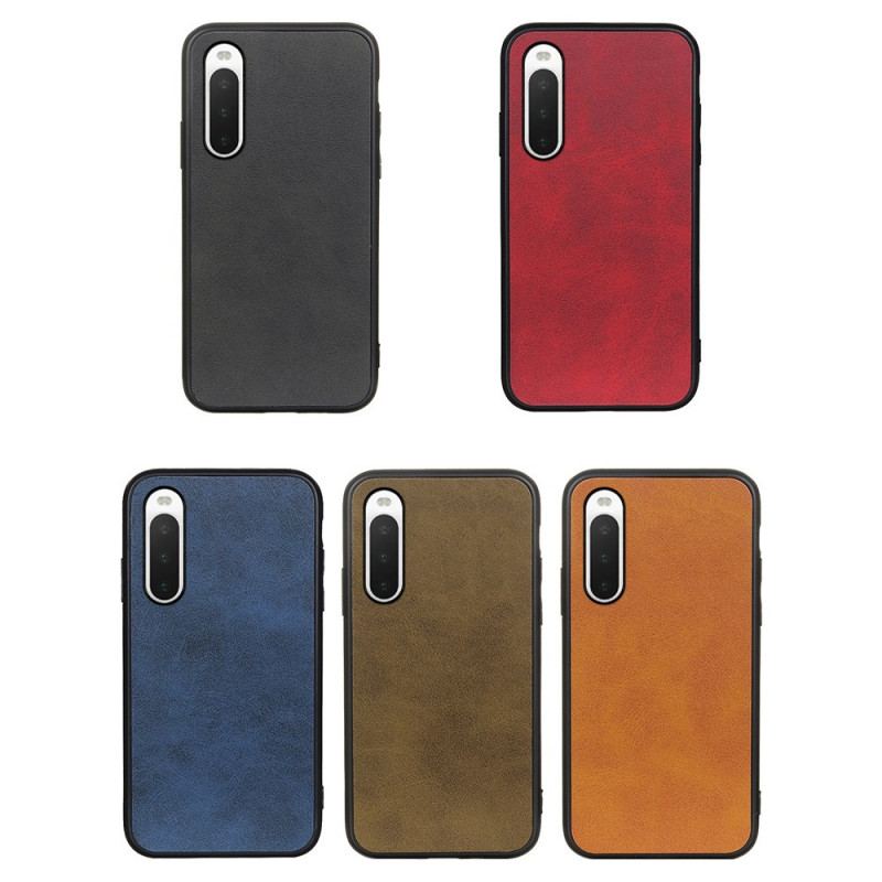 Capa Para Sony Xperia 10 IV Couro Sintético Texturizado