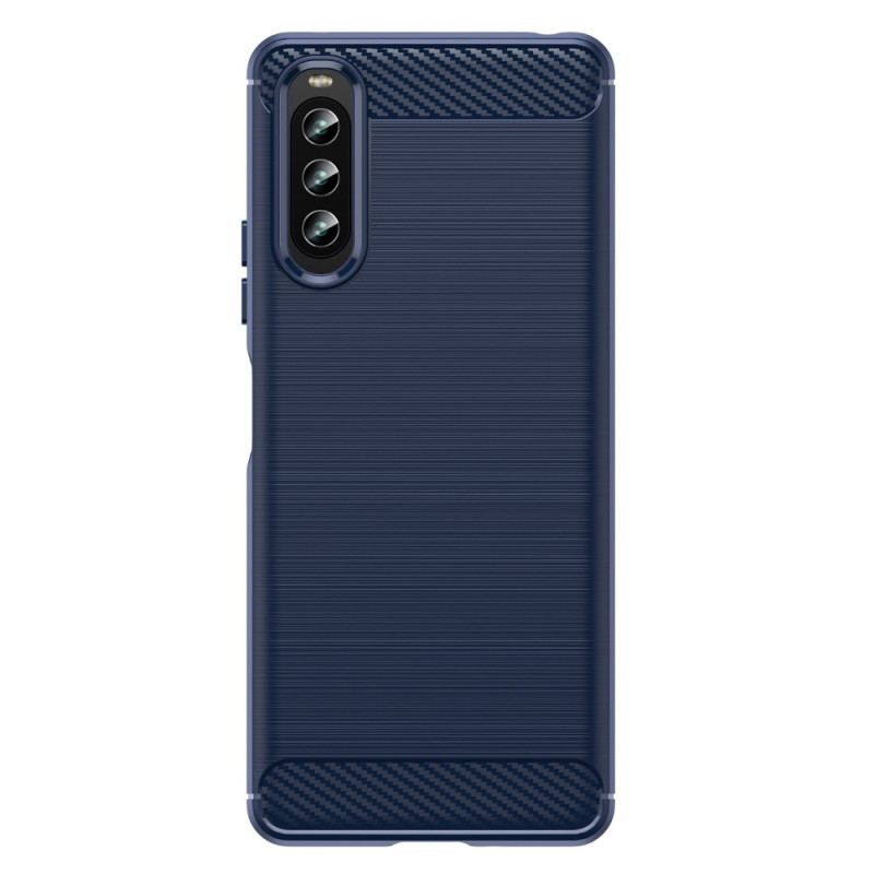 Capa Para Sony Xperia 10 IV Fibra De Carbono Escovada