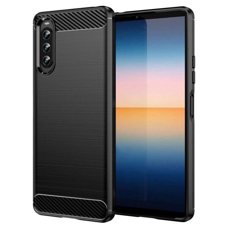 Capa Para Sony Xperia 10 IV Fibra De Carbono Escovada