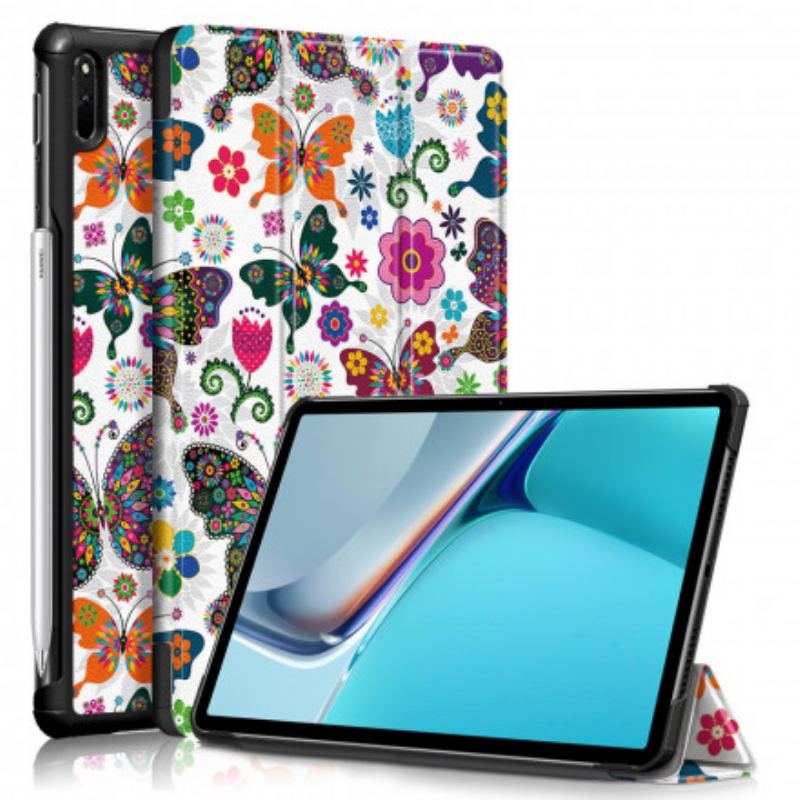 Capa De Celular Para Huawei MatePad 11 (2021) Borboletas E Flores Retrô Aprimoradas