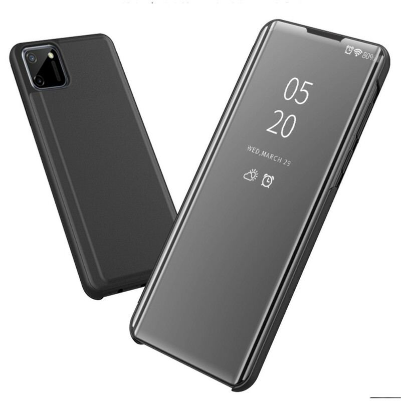 Capa De Celular Para Realme C11 Espelho E Couro Sintético