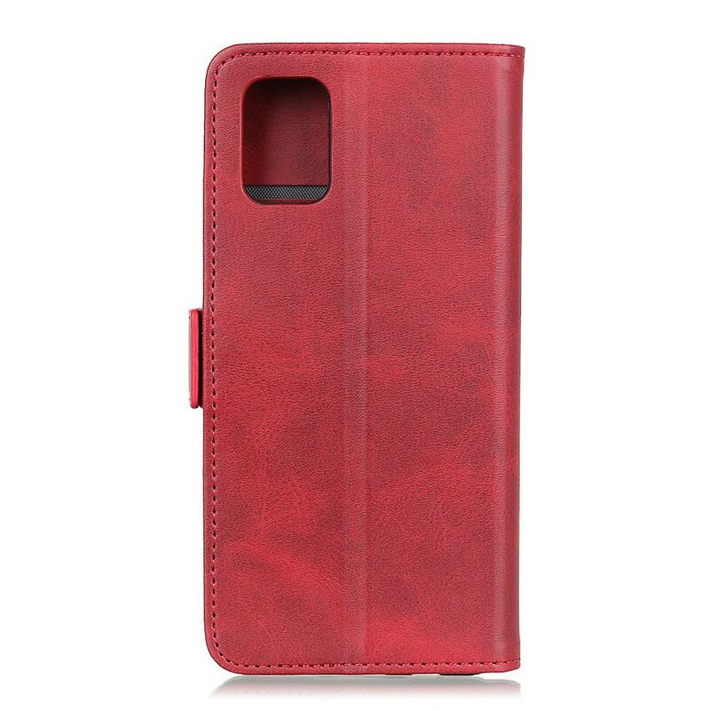 Capa De Couro Para Realme C11 Flip Aba Dupla