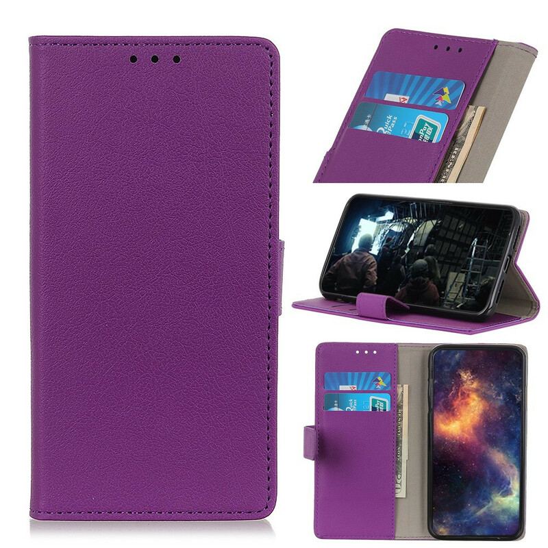 Capa Flip Para Realme C11 Efeito Couro Clássico