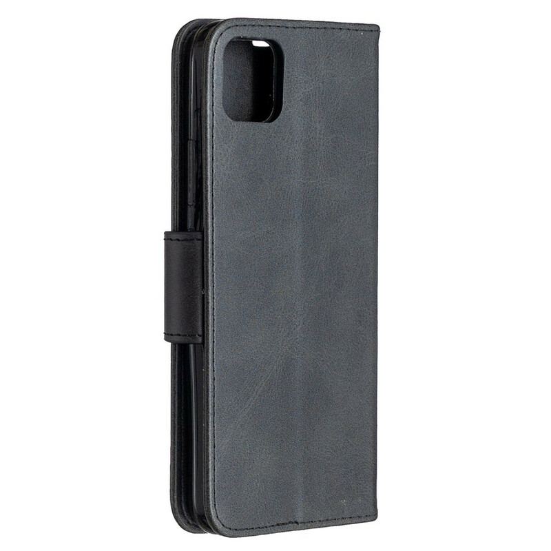 Capa Folio Para Realme C11 Flip Retalho Liso Oblíquo