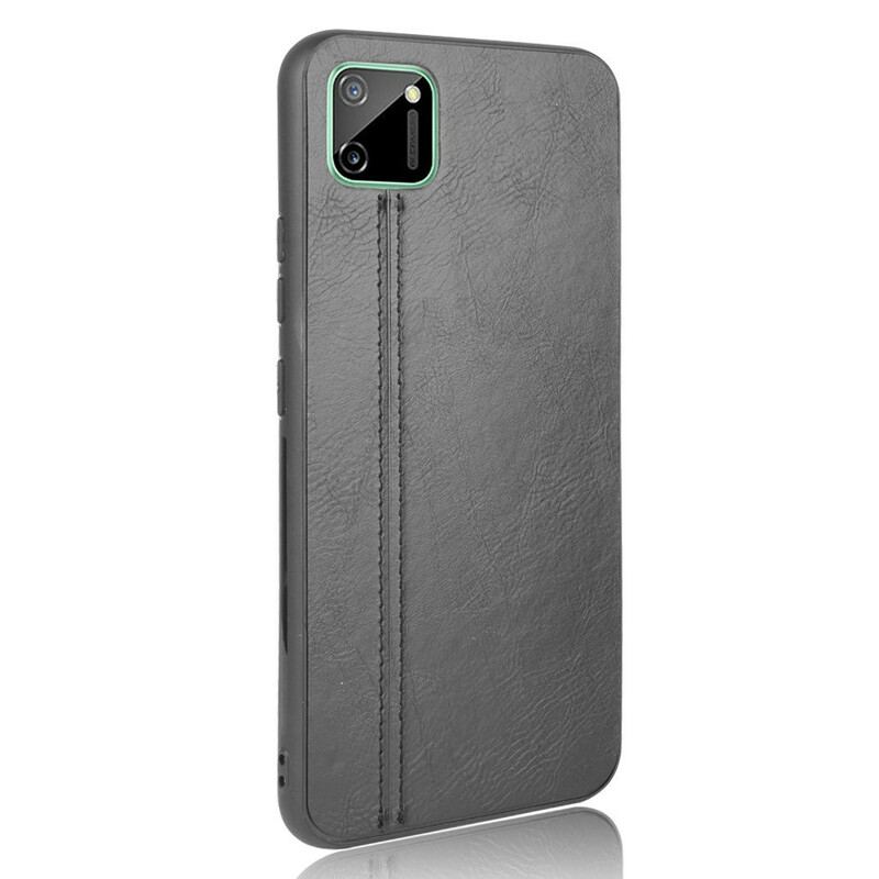 Capa Para Realme C11 Costura De Couro Estilo