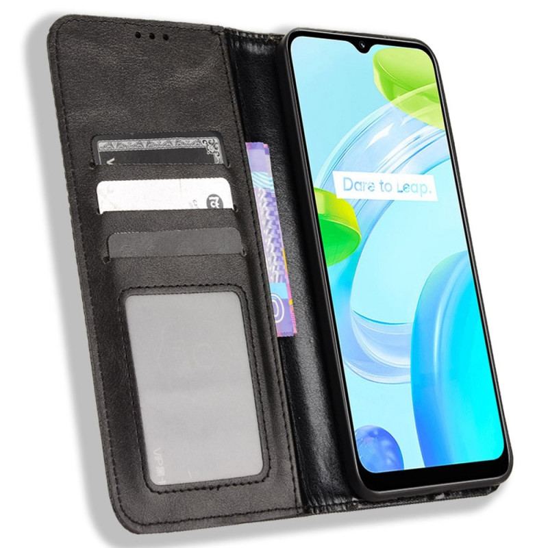 Capa De Celular Para Realme C30 Flip Estilo Vintage